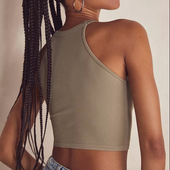 NWT! Free People Intimately Bella Seamless Rib Tank in Willow - Picture 2 of 7